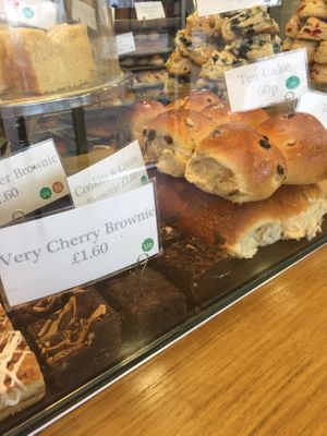 Vegan brownies and Teacakes  at Bramhall Bakery in Poynton