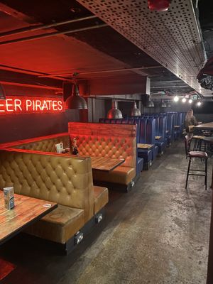 Downstairs seating  at BrewDog in East London