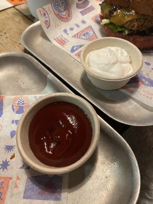 BBQ Sauce and Vegan Mayonnaise  at BrewDog in East London