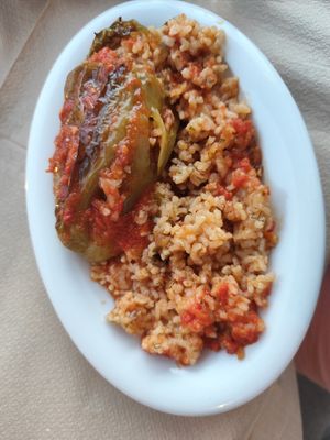 Stuffed peppers at Odaja in Gjirokaster