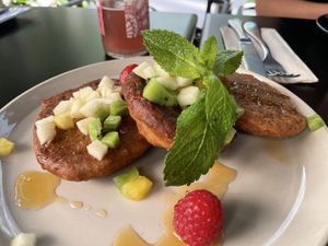 Vegan buckwheat pancakes at Vevay Kitchen in Frankfurt