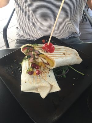 Halloumi wrap (vegetarian) at Vevay Kitchen in Frankfurt