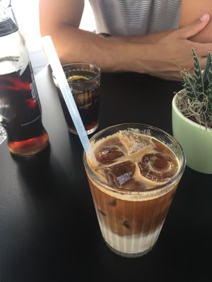 iced oat latte and Afri coke  at Vevay Kitchen in Frankfurt