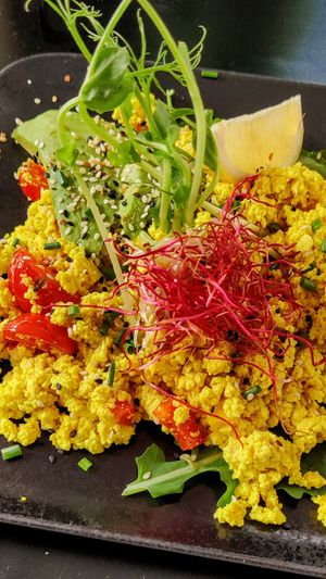 Scrambled tofu at Vevay Kitchen in Frankfurt