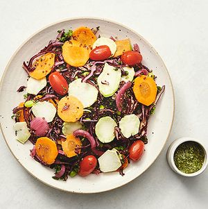 Vegetarian salad that is vegan with other dressing at Wedo - Vanløse in Copenhagen