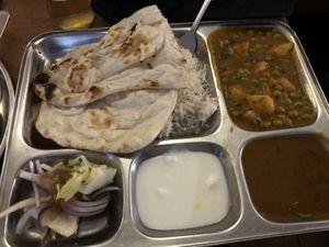 Vegan curry (just didn’t eat the yogurt)  at Badshah in Hamburg