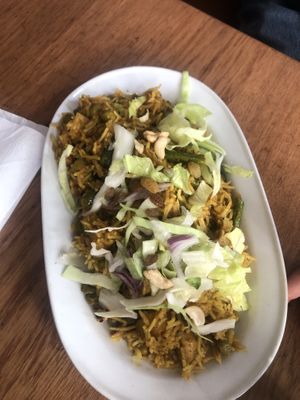 Vegan Biriani (gebratener Reis mit Gemüse)  at Badshah in Hamburg