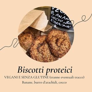 Protein cookies without flour, gluten-free (there may be traces), vegan and without sugar added! Banana-coconut-peanut butter Cookies 😋😋😋😋 at Nectare 2 in Bologna