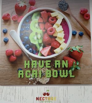 Acai bowls with fresh fruit and cereal at Nectare 2 in Bologna