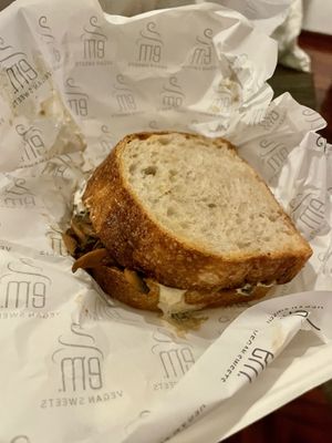 Mushroom and cheese 10/10 😍  at Em. Vegan Sweets & Salty - Delivery Only in Lima