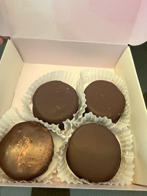 Orange and chocolate alfajor  at Em Vegan Sweets in Lima