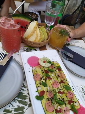 Zucchini carpaccio at Pandora Greenbox in Split
