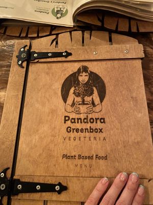 Menu at Pandora Greenbox in Split