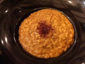 Disgusting, undercooked, sweet risotto with cinnamon. Tasted like canned beans. at Pandora Greenbox in Split