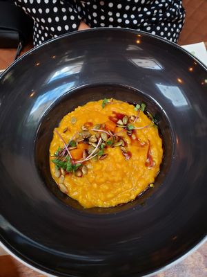 Vegan Butternut risotto at Pandora Greenbox in Split