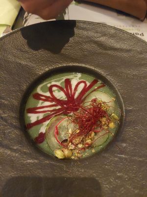 Awsome soup/gaspacho, worth it!! at Pandora Greenbox in Split