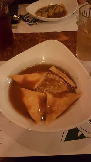 Umami noodle soup, very rich in tastes, little bit spicy, absolutely delicious at Pandora Greenbox in Split