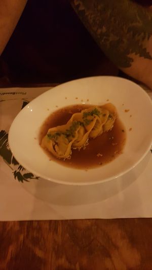 Mushroom ravioli at Pandora Greenbox in Split