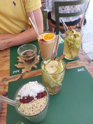 Excellent food and drinks. Ayurveda teas too!!! at Pandora Greenbox in Split