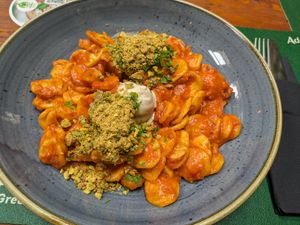 'Spicy' pasta main at Pandora Greenbox in Split