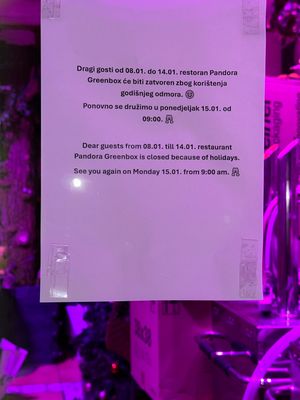   at Pandora Greenbox in Split