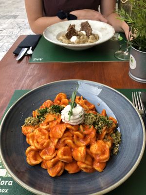 Orecchiette and gnocchi - delicious!  at Pandora Greenbox in Split