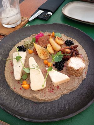 Vegan cheese platter! at Pandora Greenbox in Split