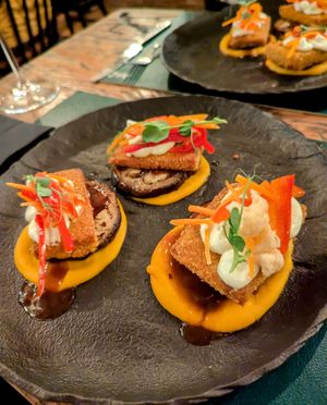 Crispy tempeh at Pandora Greenbox in Split