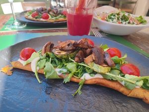 Chickpea Omelette with vegetables at Pandora Greenbox in Split