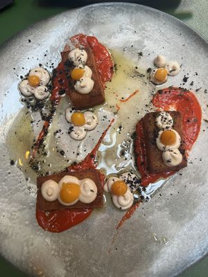 Polenta appetizerr  at Pandora Greenbox in Split