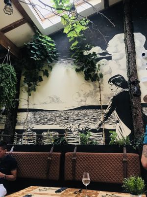 One of the walls inside  at Pandora Greenbox in Split