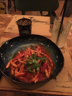 gnochi with tomato sauce and mojito at Pandora Greenbox in Split