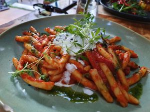 Amelia Earhart *made Vegan without the cheese topping at Pandora Greenbox in Split