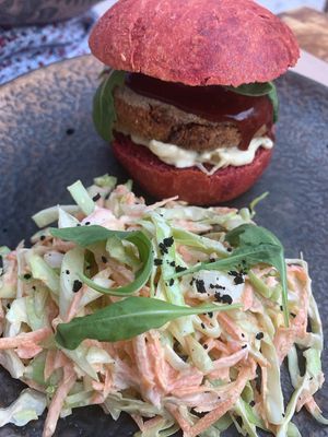 Beet Burger  at Pandora Greenbox in Split