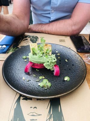 Hummus starter  at Pandora Greenbox in Split