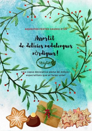 On order we do a special christmas treats selection- beautiful giftbox. Vegan, glutenfree and possible 100% raw.
Orders ringing 642 983303. Or on insta: crulinaria_labisbaldemporda at Crulinària in La Bisbal Demporda