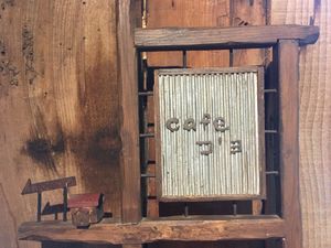 Outside the cafe at Cafe Goryo in Furano