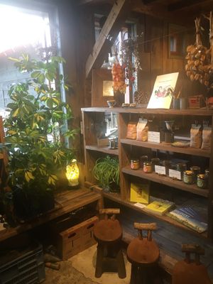 Inside the cafe at Cafe Goryo in Furano