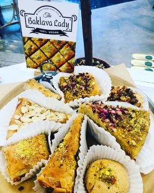 Vegan Organic Desserts made by The Baklava Lady  at Olive Press Eatery in Metuchen