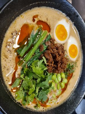 Yummy ramen, what more could you want? at Mensho Tokyo in Bangkok