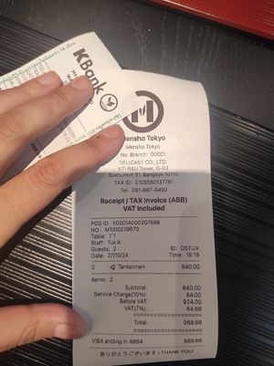  at Mensho Tokyo in Bangkok