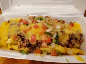 Loaded fries at Vegan Wit A Twist in New Orleans