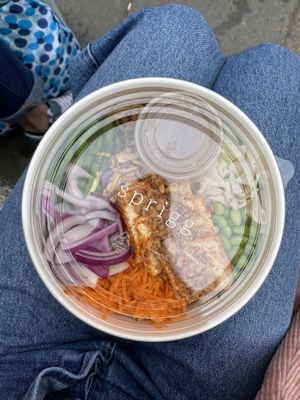 tofu bowl at sprigg in Glasgow