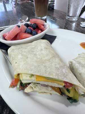 Tofu wrap  at The Brunch Club in Glasgow