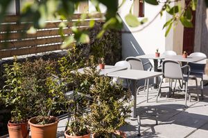 Terrace at TerraPlana Café in Porto