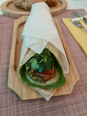 Falafel wrap at Dr Veggie in Yerevan