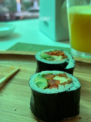 Rolls with tofu. These are really big pieces. If you have a small mouth you better ask to cut it on a smaller portions. If you need wasabi ask for it, as it’s not served with the at Dr Veggie in Yerevan