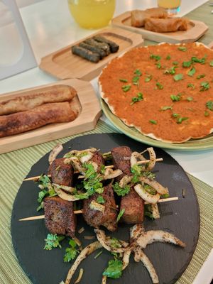 Vegan Barbeque, Blinchik, Pumpkin Dolma & Lahmajun at Dr Veggie in Yerevan