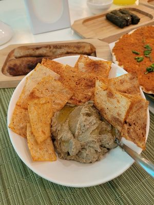 Mutabal With Chips at Dr Veggie in Yerevan