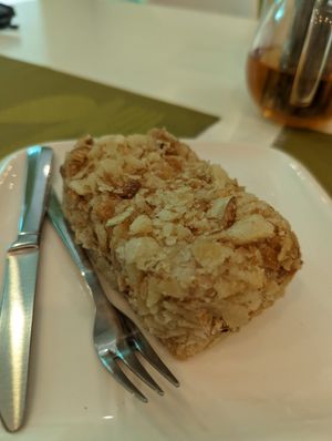 Napoleon cake at Dr Veggie in Yerevan